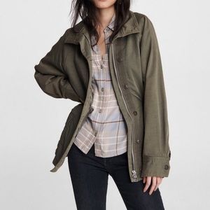 Rag & Bone Women’s Maxie Olive Green Cotton Field Jacket Sz XS